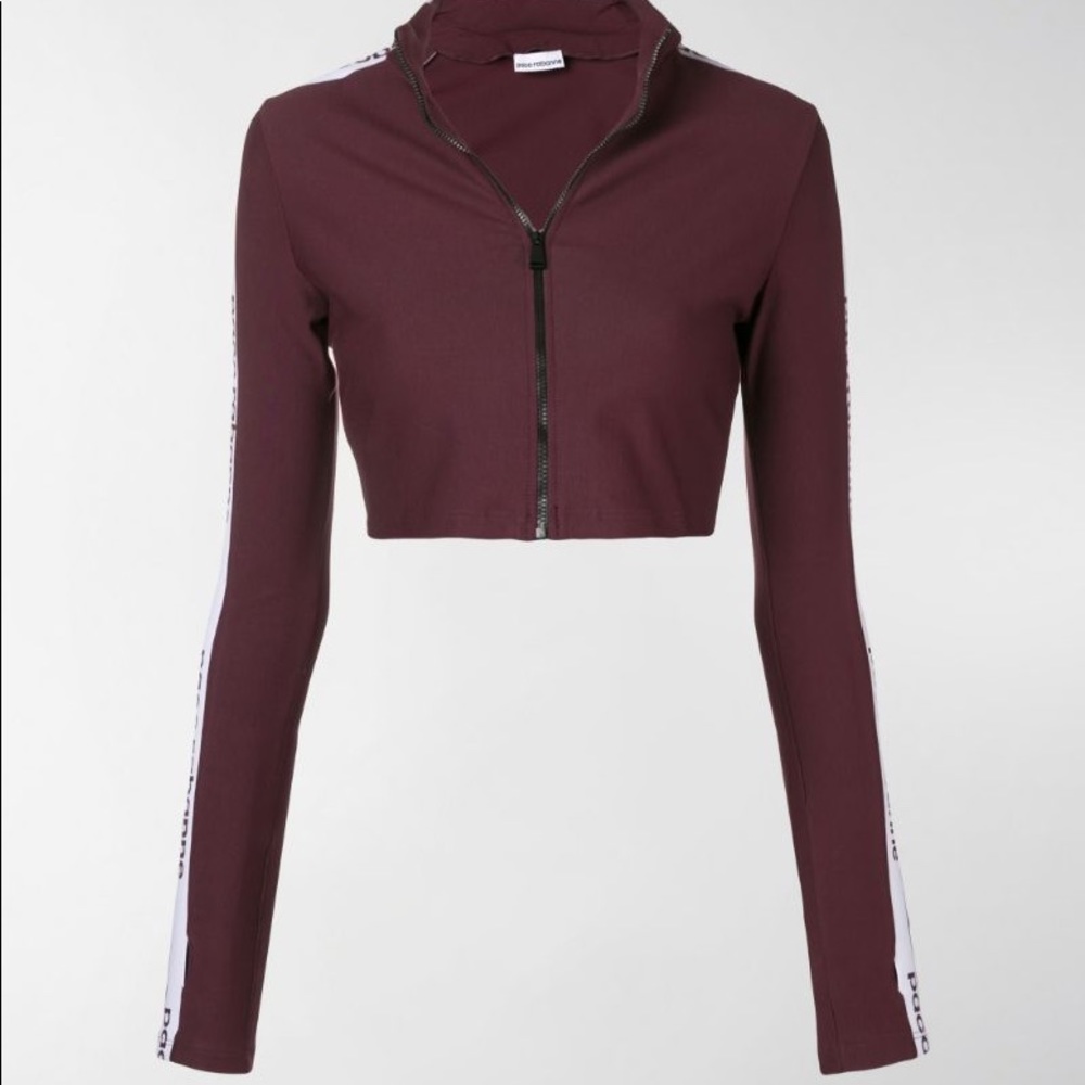 PACO RABANNE
Logo side stripe cropped track top